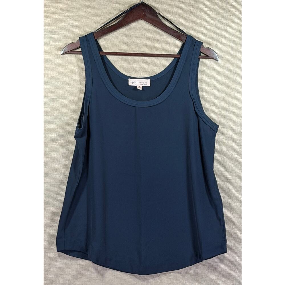Philosophy Republic Clothing Women's Navy Blue Sleeveless Shell Size M